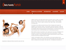 Tablet Screenshot of holyfamilyparishportola.org